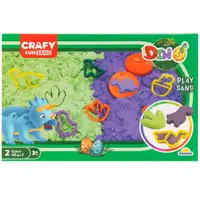 Nisip de modelat, Crafy, Lumea dinozaurilor, 250 g