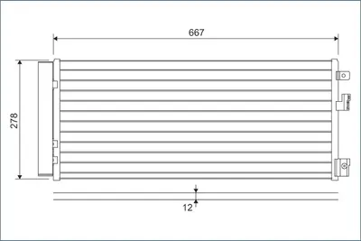 Radiator AC condensator cu uscator potrivit OPEL ADAM, CORSA E 1.0-1.6 07.14