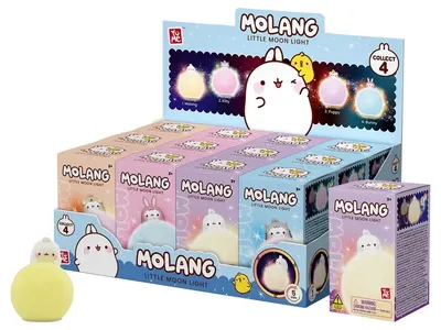 Lampă YuMe Animation: Molang, Moon Light Series, sortiment