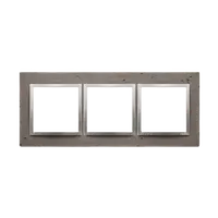 Rama tripla, beton inchis/silver mat metalic