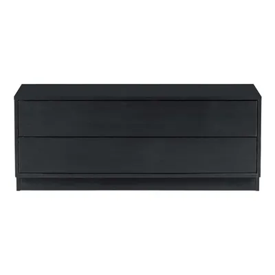 Masă TV modulară neagră din lemn masiv de pin 100x40 cm Finca – WOOOD