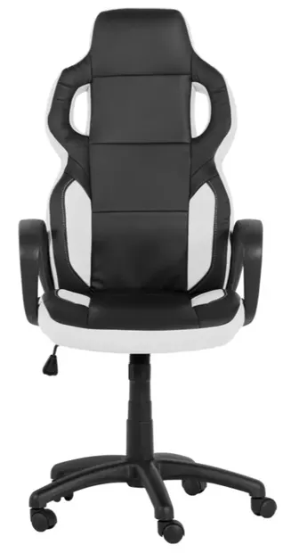 Scaun de gaming Carmen - 7510, negru/alb