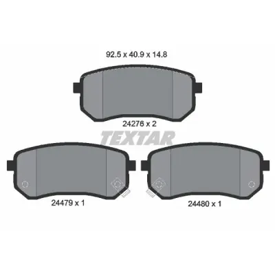 Set placute frana, frana disc TEXTAR 2427601