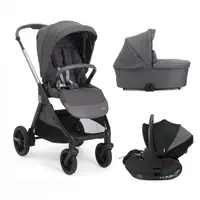 Carucior copii 3 in 1 Chicco Bellagio 2 RESIGILAT, Black Satin (negru), First Seat Recline, 0luni+
