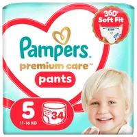 Scutece-chilotel Premium Care Pants Nr.5 12-17kg, 34 bucati, Pampers