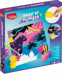 Desen după numere Maped Creativ - Leopard și pasăre