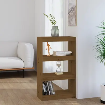 vidaXL Bibliotecă/Separator cameră, maro miere 60x30x103,5 cm lemn pin