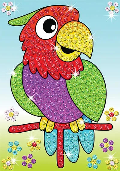 KSG Crafts Sequin Art Creative Kit - Sequin Art, Papagali