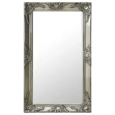 vidaXL Oglindă de perete în stil baroc, argintiu, 50 x 80 cm