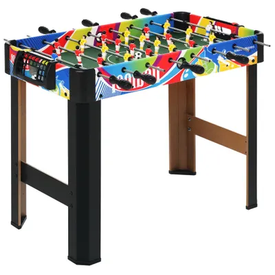 HOMCOM Masă de Fotbal cu 2 Panouri de Scor, 86.5x43.5x63 cm, Multicolor