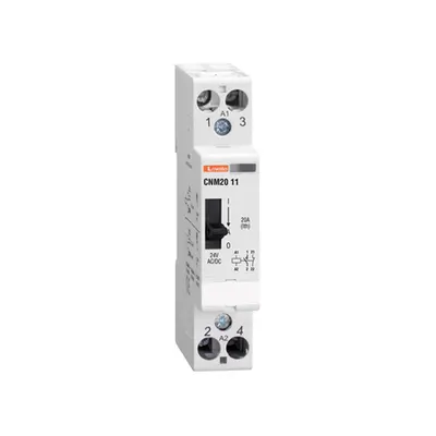 Contactor modular pentru iluminat cu control manual, 32A AC1, 24VAC/DC (2NO)