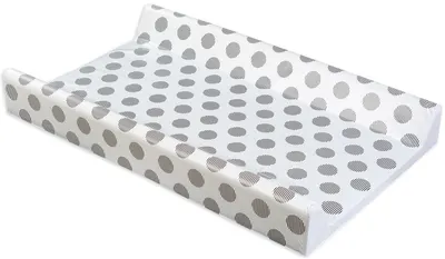 Saltea de înfășat cu bază dură Lorelli - Alba cu buline gri, 50 x 80 cm