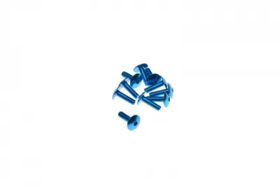 Set 10 suruburi carene, 6x20mm, culoare albastru