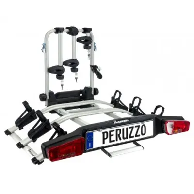 Suport pentru 3 biciclete electrice, Peruzzo Zephyr 713/3E, cu prindere pe carligul de remorcare