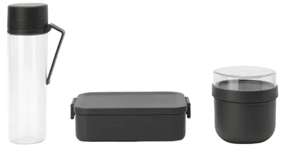 Set de mic dejun Brabantia - Make&amp;Take, 3 piese, Dark Grey