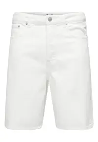 Pantaloni scurti din denim barbati Sons - 22031662 - Bumbac - Alb - Alb