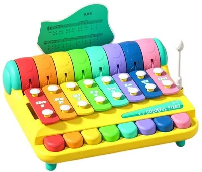 Pian de jucărie pentru bebeluși Raya Toys - galben