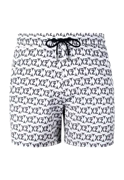 Pantaloni scurti de baie cu logo Sea Shey 28985 - Alb
