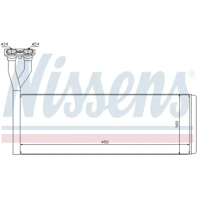 Schimbator caldura, incalzire habitaclu NISSENS 75005