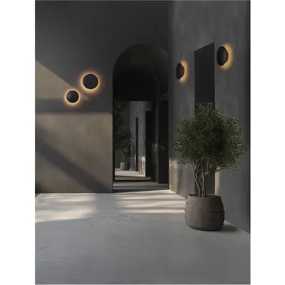 Aplica COOPER Nisipiu Negru Aluminiu LED 12W 220-240V 975Lm 3000K IP65
