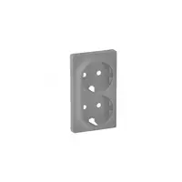 Capac Valena Life - 2x2P+E priza - German standard - aluminiu