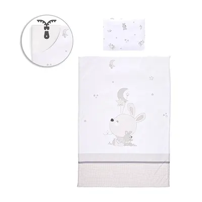 Set lenjerie de pat 5 piese Lorelli Cosy 2024 Rabbits Grey