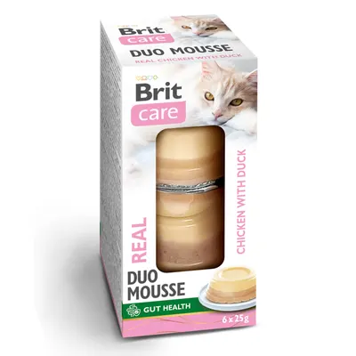 Brit Care Cat Double Layer Mousse Real Chicken and Chicken with Duck 6x25 g