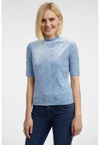 Bluza cu model baroc - Albastru azur