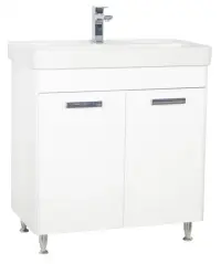 Set Baza front MDF si Lavoar seria 501, 80 cm, alb