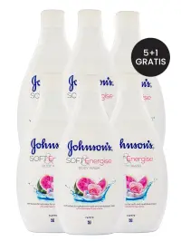 PROMO 5+1 GRATIS Johnson's Gel de dus 400 ml Soft&Energise Watermelon Rose