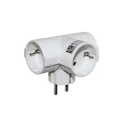 Adaptor cruce cu 3 prize schuko tip A de la 1 schuko la 3 schuko (+) - tip A