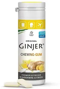 Gume de mestecat cu ghimbir și lămâie, 20 bucăți, Lemon Pharma