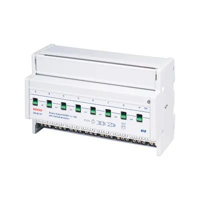 Actuator bloc 12 relee 16A/canal si comanda manuala locala KNX