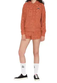 Pantaloni scurti dama - Poliester/Bumbac - Portocaliu -
