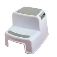 Scaunel pentru copii, inaltator WC in doua trepte Little Mom Grey, multifunctional pentru toaleta, baie si bucatarie, taburet, scara, manere ergonomice de sustinere, baza stabila antiderapanta, dimensiune 36 x 30.5 x 26.5 cm