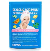 Dischete Premium pentru Ten NOVA KISS cu Acid Glicolic, Acid Salicilic Hialuronic, Vitamine B3, B5, C, E, Alantoina Galbenele, 40 bucati