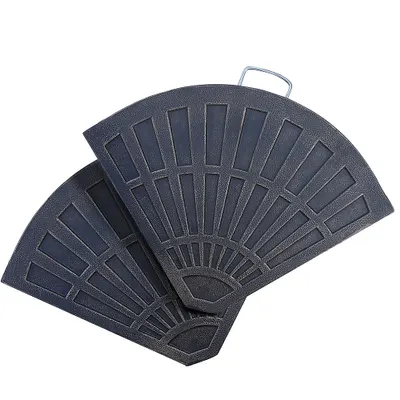Outsunny Set 2 Greutăţi pentru Umbrelă de 28 kg cu Design în Evantai şi Mâner, 66x47x4.2 cm, Bronz | Aosom Romania