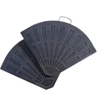 Outsunny Set 2 Greutăţi pentru Umbrelă de 28 kg cu Design în Evantai şi Mâner, 66x47x4.2 cm, Bronz | Aosom Romania