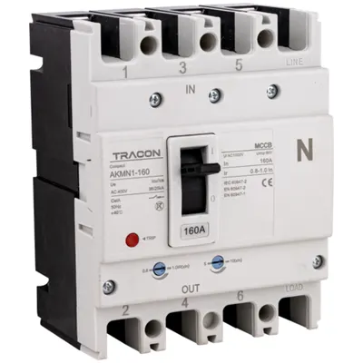 intreruptor compact 4P,160A,Ir=(0,8-1,0)In,400/415V, 50/60Hz, Icu=36kA, Ics=25kA