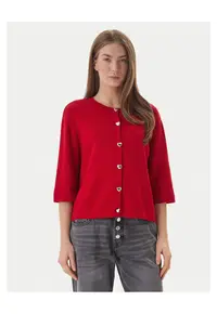 Cardigan dama - rosu - viscoza/nailon -