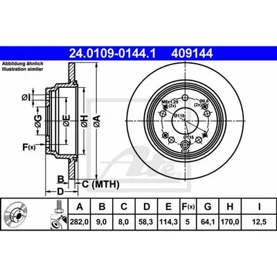 Disc frana ATE 24.0109-0144.1