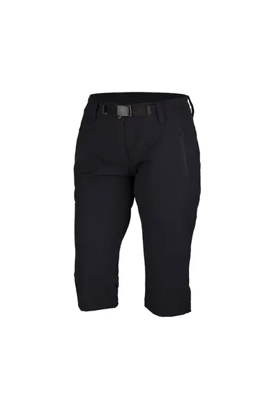 Pantaloni elastici 3/4 regular fit pentru femei Wendy - Negru
