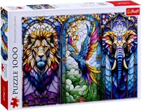 Puzzle Trefl din 1000 de piese - Vitralii cu animale