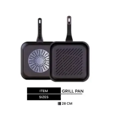 Tigaie Grill NeoKlein PH-GP28, 28CM, pentru Plita cu Inductie (Negru)