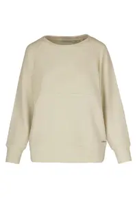 Bluza de trening lang pentru femei - cu dungi - B-Mink - 31875 - Crem