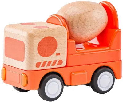 Jucărie din lemn Woodyland - Camion de beton cu sunet și lumină