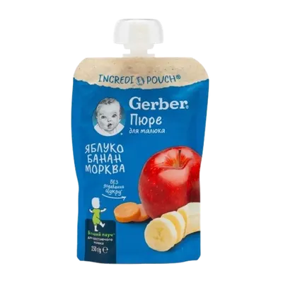 Piure mere banana morcov,150g, Gerber