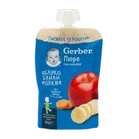 Piure mere banana morcov,150g, Gerber