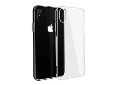 Husa simpla, Compatibila cu iPhone X/XS, Silicon, Transparent Engros