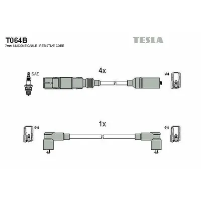 Set cablaj aprindere TESLA T064B